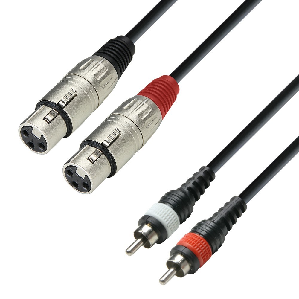ADAM HALL - Twin Cable 2 x XLR - 2 x RCA 3m