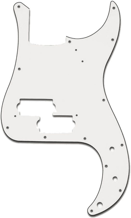 YELLOW PARTS - Pickguard P-Bass Style White
