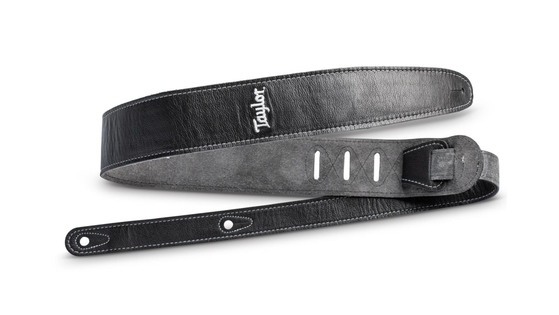 TAYLOR - Strap Black Leather/Suede Back 2.5"