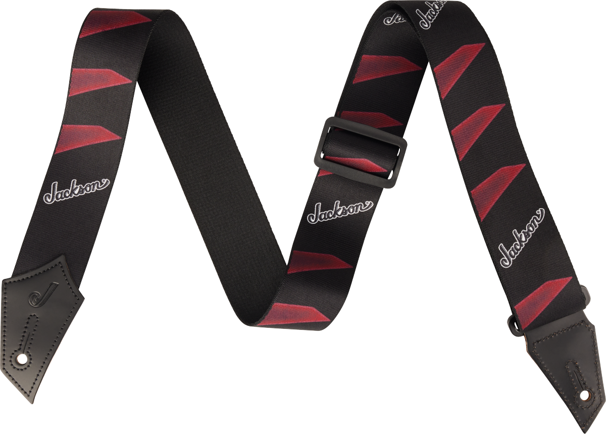 JACKSON - Headstock Pattern Strap BLK/RED