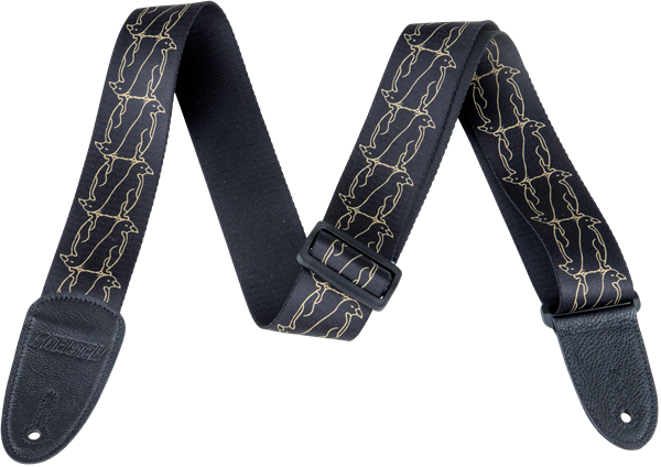 GRETSCH - Alternating Penguins Strap BLK/GLD