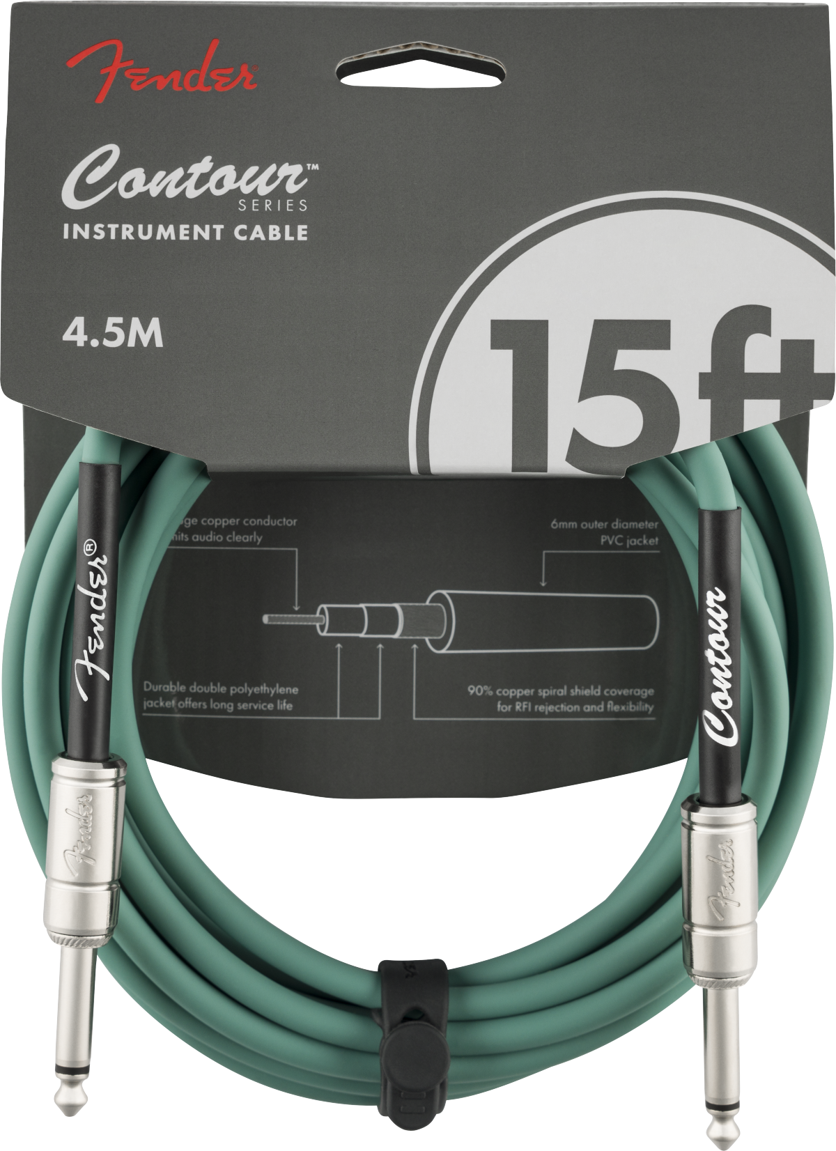 FENDER - Contour Cable 4,5m Sherwood Green