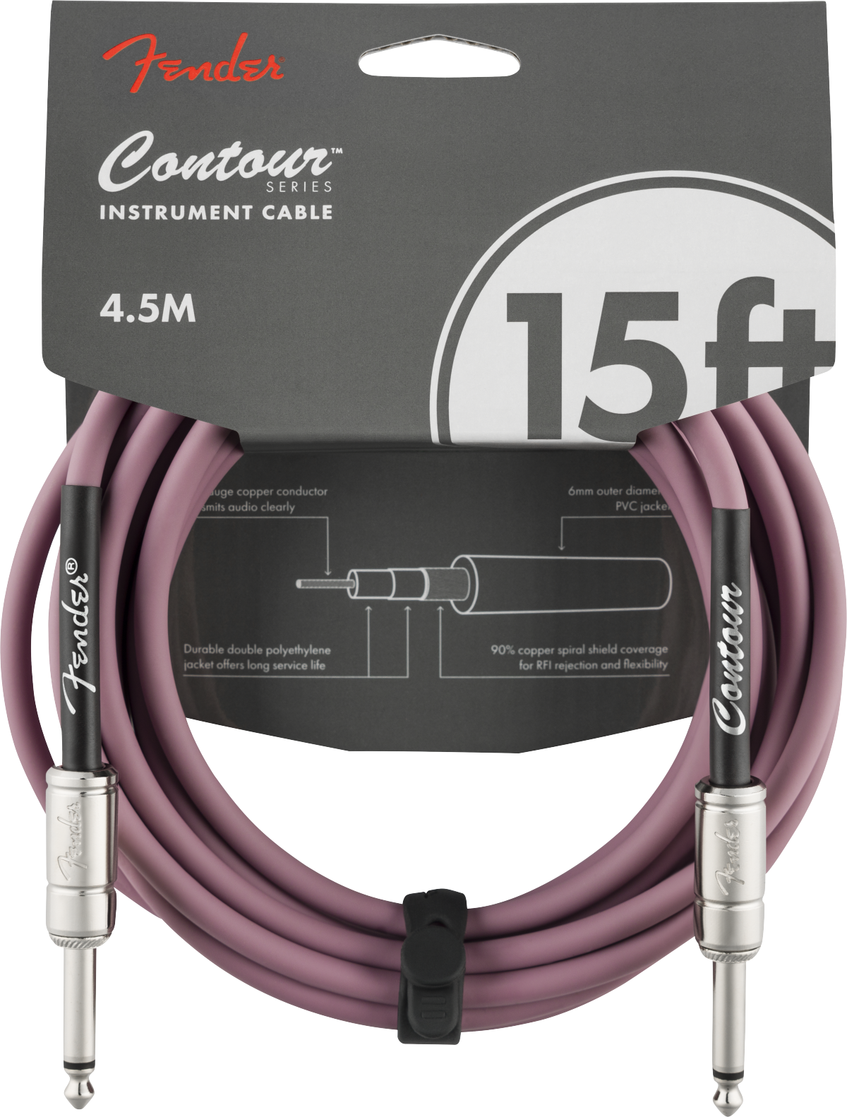 FENDER - Contour Cable 4,5m Burgundy Mist