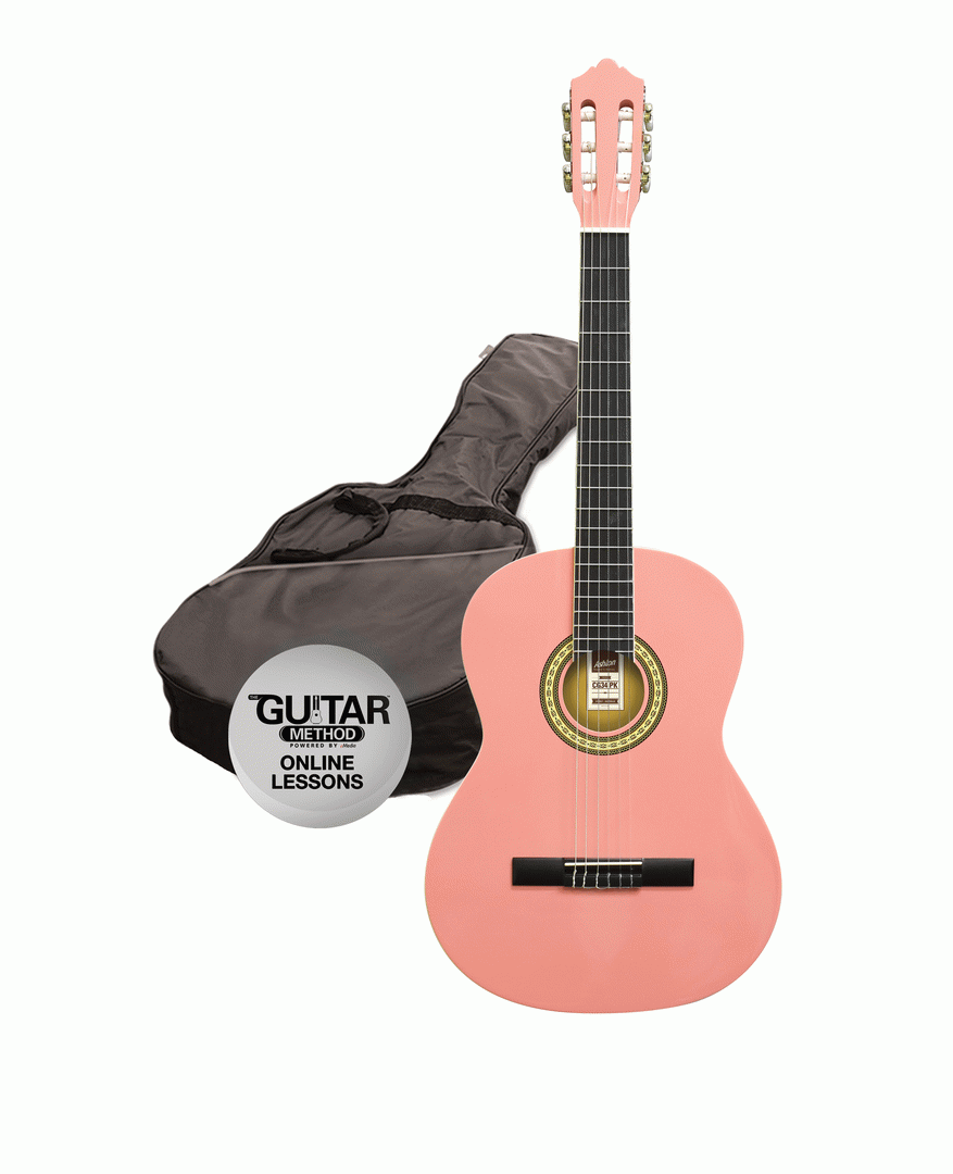 ASHTON-Pack Guitarra Clássica 4/4 - Pink