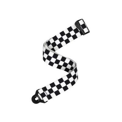 D'ADDARIO - Auto Lock Strap - Checkerboard BK/WH