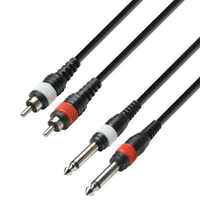 ADAM HALL - 3 Star TPC 0300M 2 Jack TS x 2 RCA 3m