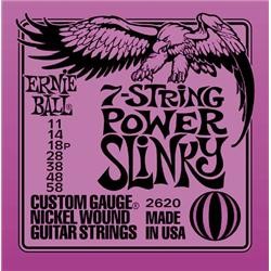 ERNIEBALL 7-string Power Slinky Nickel Wound 011-058 Purple