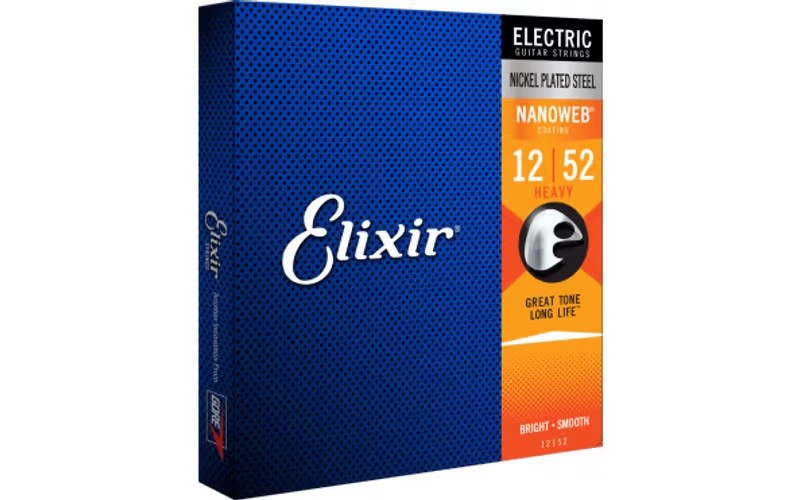 ELIXIR 12152 - NANOWEB HEAVY ELECTRIC STRINGS 012-052