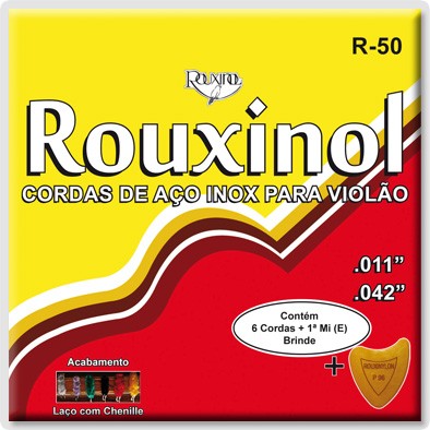 ROUXINOL - R50-Cordas de Aço Inox p/Guitarra Acústica