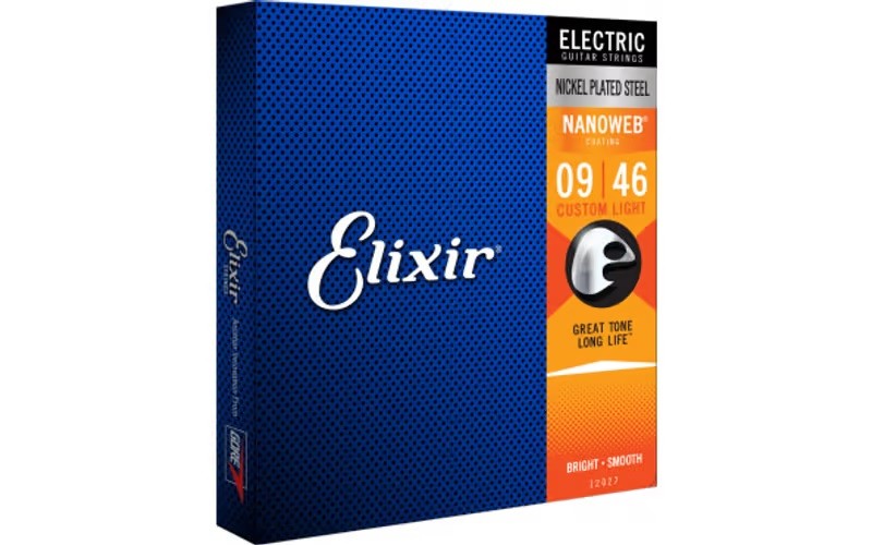 ELIXIR 12027 - NANOWEB CUSTOM LIGHT ELECTRIC STRINGS 09-46