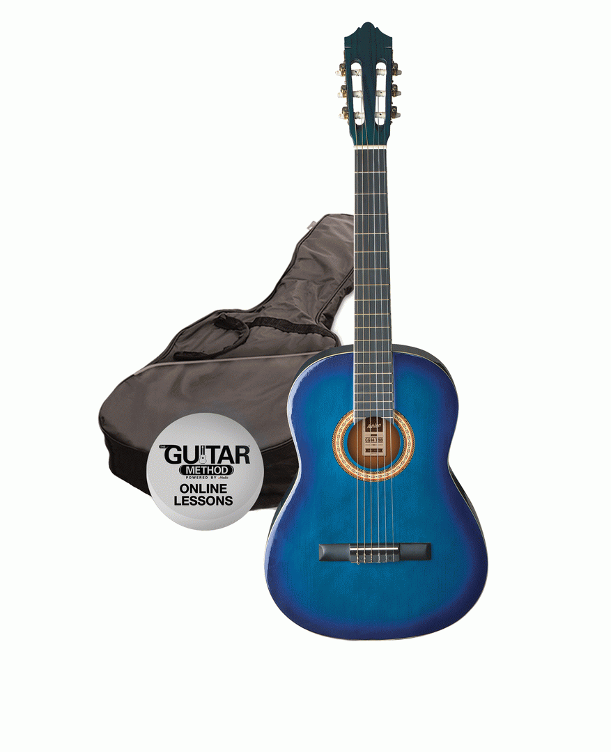 ASHTON Pack Guitarra Clássica 3/4 Azul